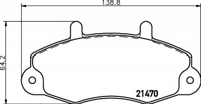 HELLA PAGID 8db355006391 -  Комплект тормозных колодок, дисковый тормоз